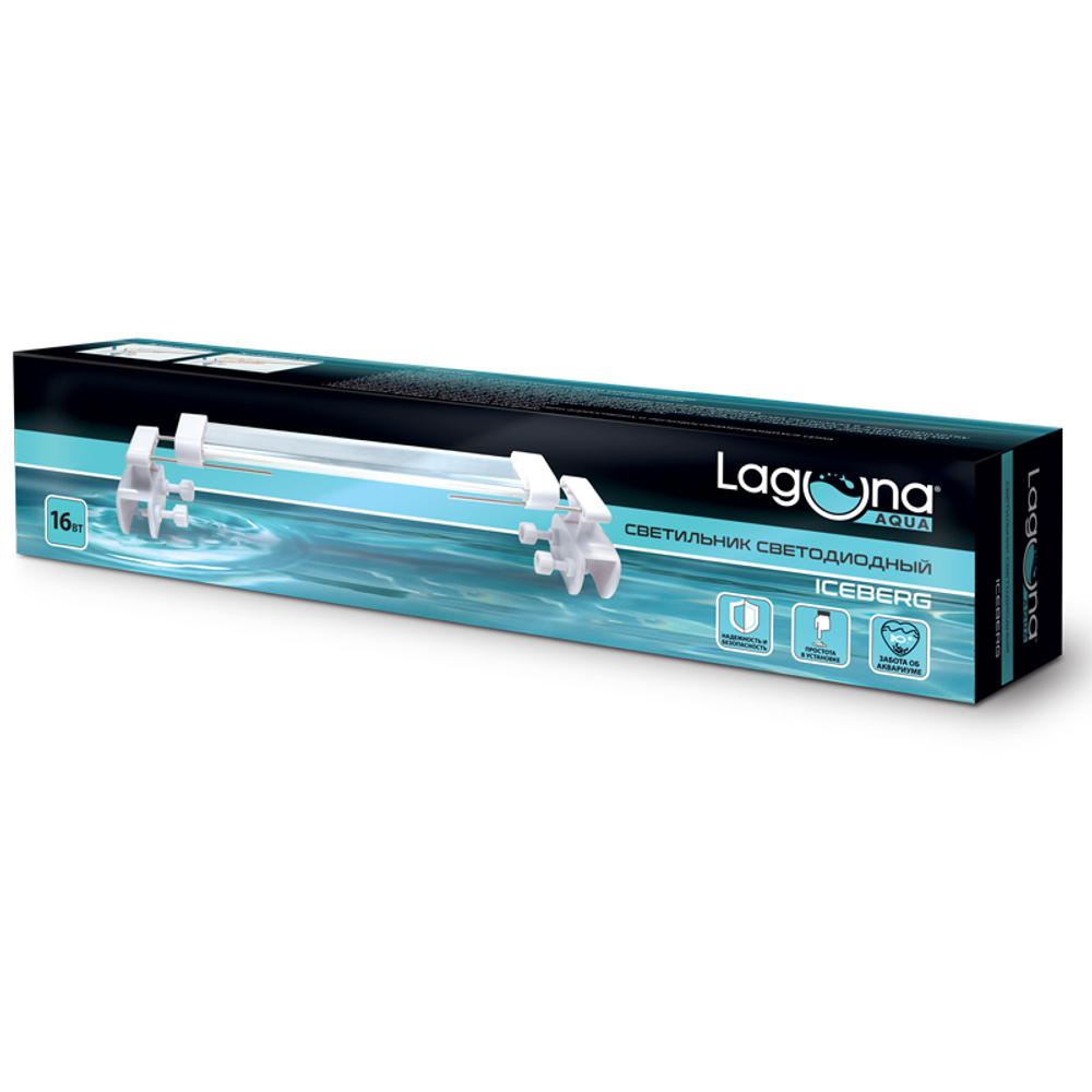 Светильник светодиодный с двумя опорами 268Dee, 8Вт, 300*40*12мм, серия ICEBERG, Laguna AQUA