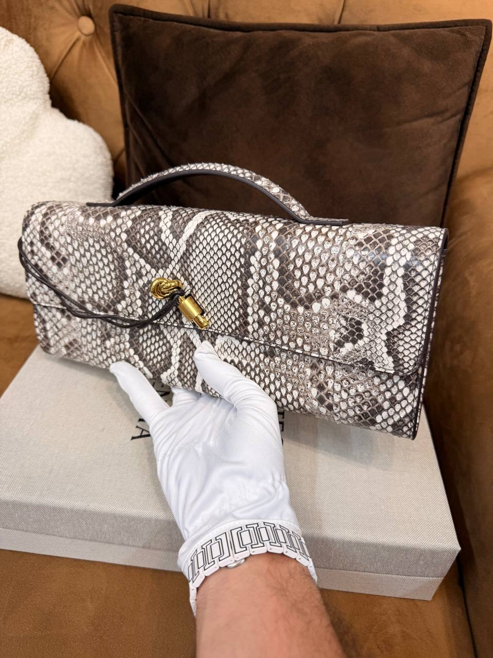 Клатч-Сумка Bottega Veneta Andiamo из кожи Питона