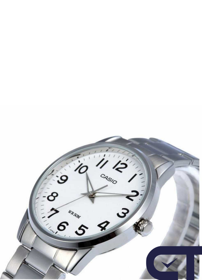 Casio LTP-1303D-7B — женские часы с белым циферблатом и неоновым дисплеем