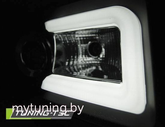 Передние фары tube light black для Chrysler 300C