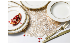Салфетка подстановочная 38см Decor de table Rose золотистая
