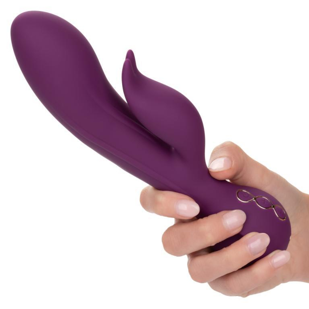 Фиолетовый вибратор-кролик Desire - 22,25 см. (Цвет: фиолетовый)