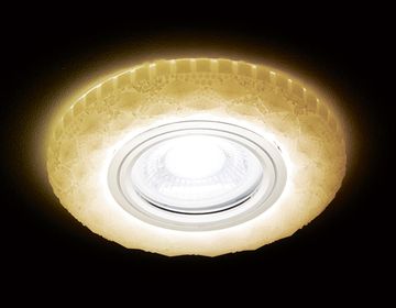 Точечный светильник S288 W MR16+3W(LED WHITE) хром/белый Ambrella