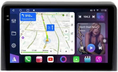 Магнитола для Hyundai Sonata 7 2017-2019 - FarCar S500-TS10 монитор 9.5" QLED на Android 14, Быстрая, CarPlay, 4G SIM-слот