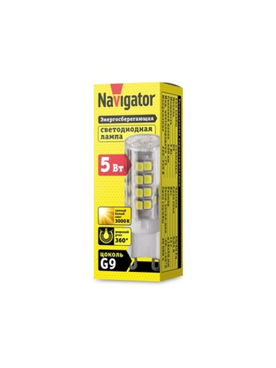 Лампа светодиодная 71 266 NLL-P-G9-5-230-3K 5Вт капсульная 3000К тепл. бел. G9 400лм 220-240В Navigator 71266