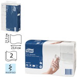 Полотенца бумажные (1 пачка 190 листов) TORK (H2) Universal, 2-слойные, цвет натуральный, 4 упаковки.,23,4×21,3, Z-сложение.