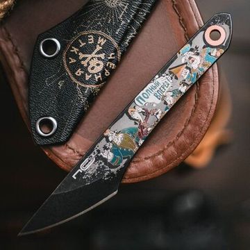 Нож "KOI" Остров сокровищ LE, Black Stonewash, Black