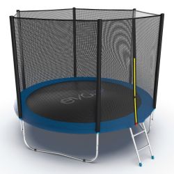 EVO JUMP External 10ft (Blue) Батут с внешней сеткой и лестницей, диаметр 10ft (синий)