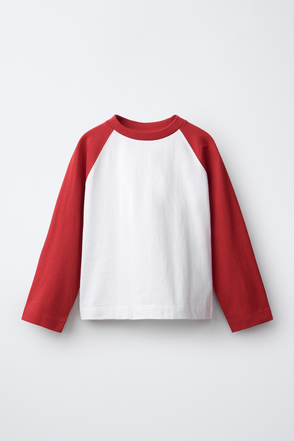 ZARA ФУТБОЛКА С РУКАВАМИ РЕГЛАН, КРАСНЫЙ