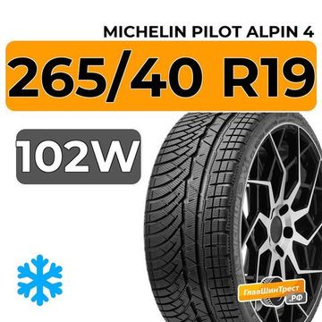 Michelin Pilot Alpin 4 265/40 R19 102W XL