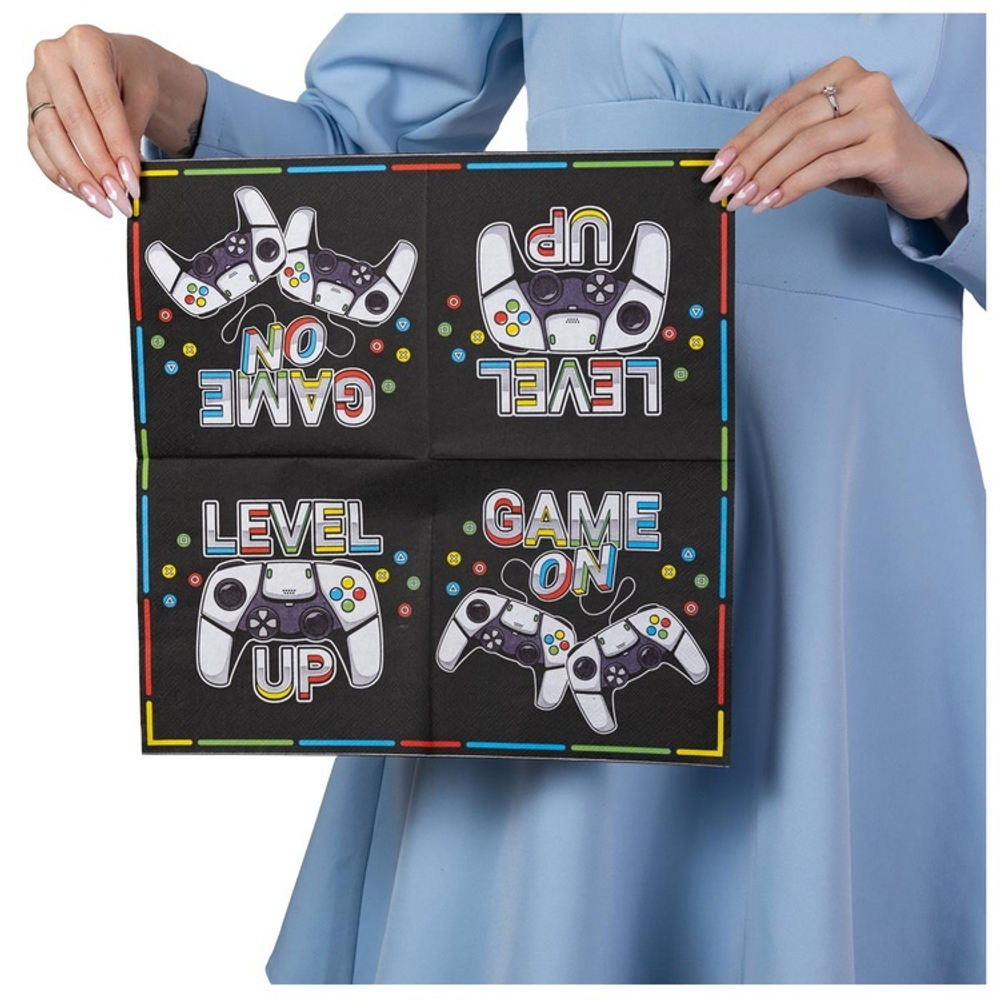 Салфетки «GAME ON. Геймер», 33 см, 12 шт