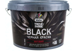 Краска для стен и потолков водно-дисперсионная Dufa Trend Farbe Black матовая черная
