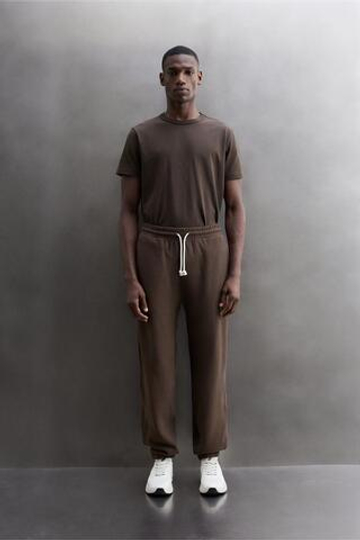 ZARA ДЖОГГЕРЫ RELAXED FIT, КОРИЧНЕВЫЙ