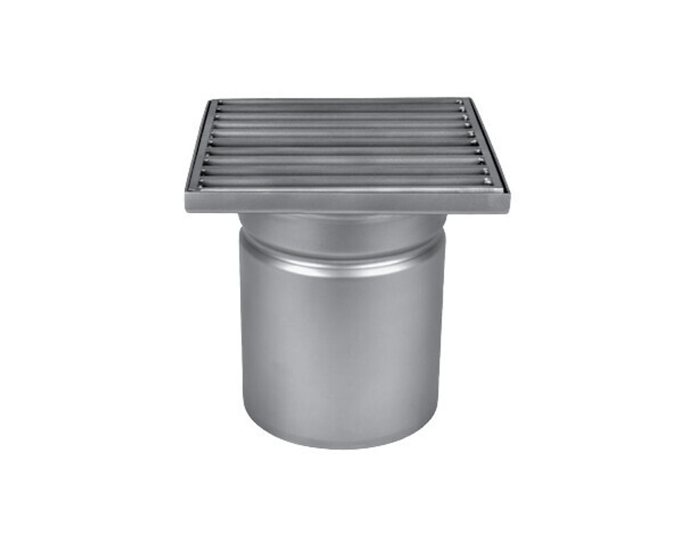 Трап нержавеющий Mini однокорпусный квадратный (вертикальный) Wm150/110V1