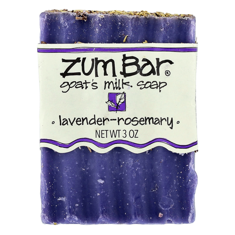 ZUM, Zum Bar®, кусковое мыло из козьего молока, лаванда и розмарин, 90 г (3 унции)
