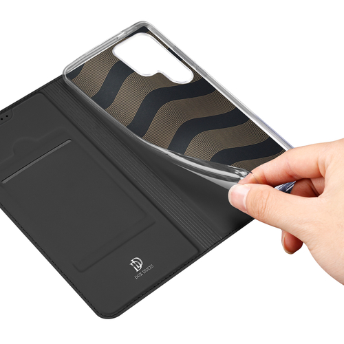 Чехол книжка черного цвета для смартфона Samsung Galaxy S26 Ultra, серия Skin Pro Series от Dux Ducis