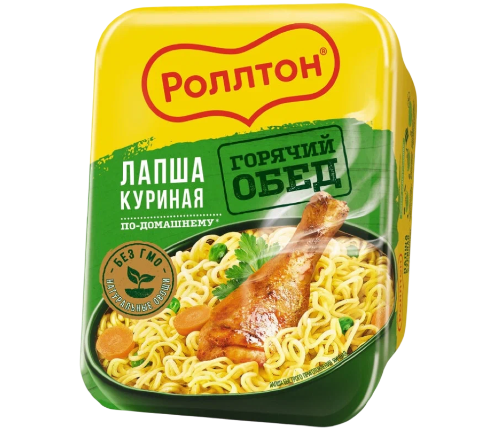 Лапша Ролтон куриная по-домашнему лоток 90г