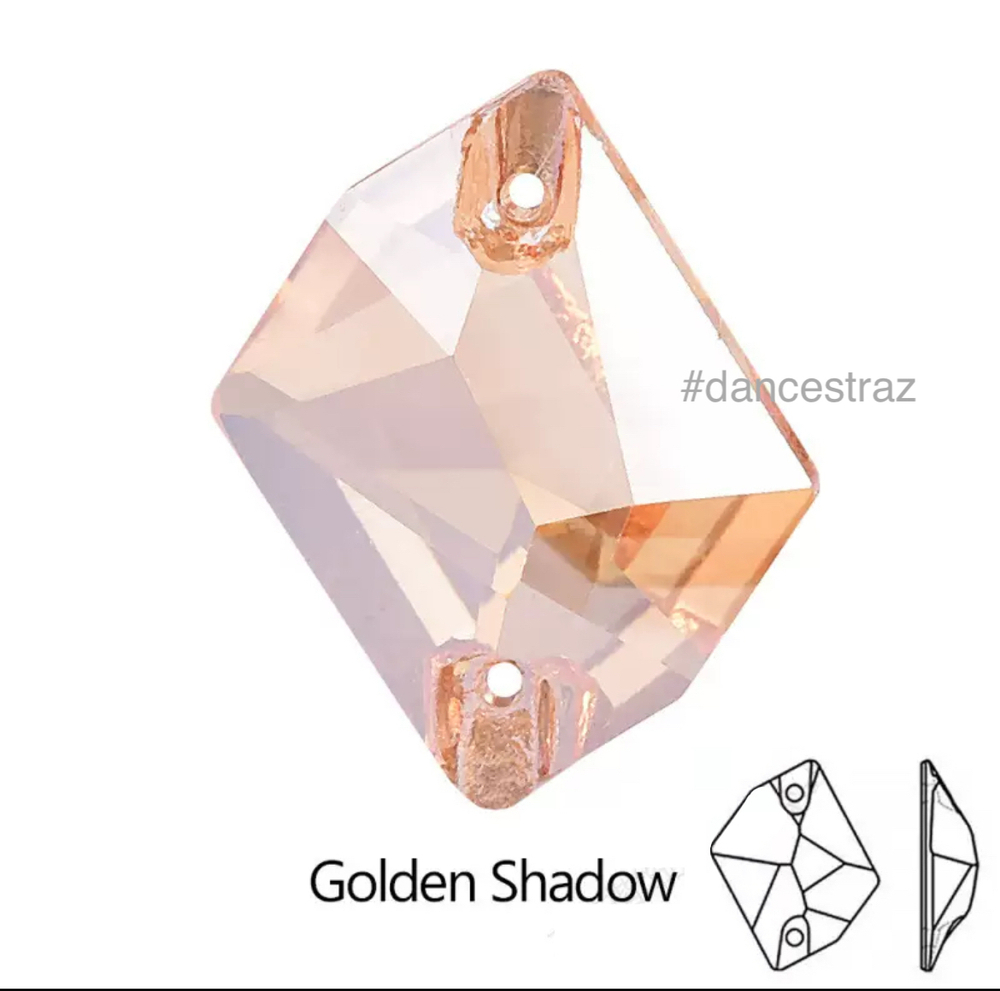 Стразы пришивные, Cosmic, Golden Shadow, 001GS, 13*17mm, (96 ea/pkg), 5A+, (F2)