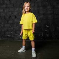 Футболка укороченная "Bb team yellow"