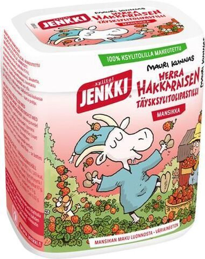 Клубничные пастилки с ксилитом Jenkki Herra Hakkaraisen 55 г (из Финляндии)