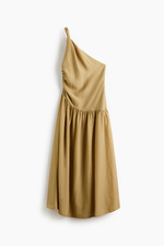 Платье на одно плечо с перекрученной бретелью - H&M