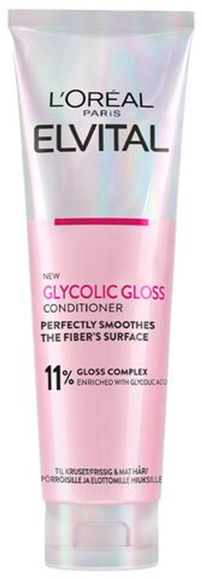 L'Oral Elseve/Elvital Glycolic Gloss кондиционер для блеска волос с 11% гликолиевой кислотой 150 мл (Франция)