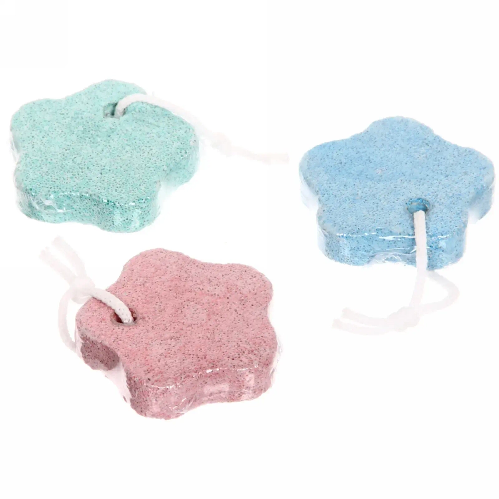 Пемза для ног «Pedicure», цветок, цвет микс, 6,8*7*1,3см 20-25гр