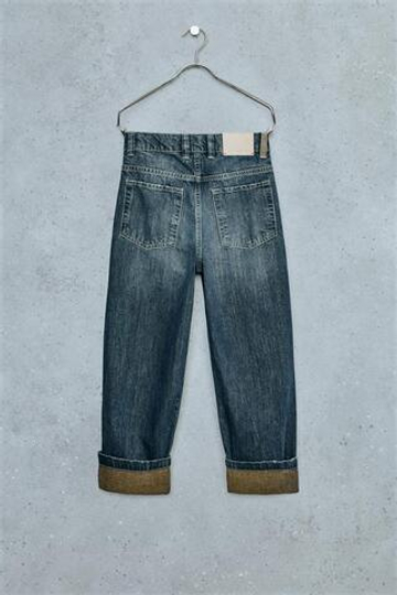 ZARA STORIESZ — ДЖИНСЫ LOOSE OVERDYED, СИНИЙ