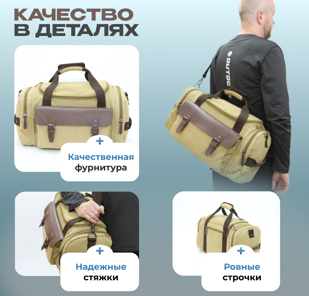 Дорожная сумка Куба - Хаки