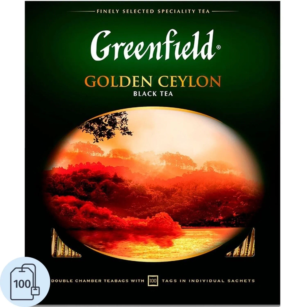 Чай чёрный Greenfield Golden Ceylon 100 пакетиков