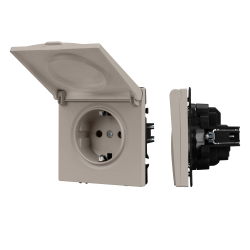 Механизм розетки влагозащищённый SCT-NOBE-MCP-SFPL-CA (230V, 16A) (Arlight, -) 059440