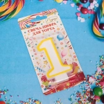 Свеча для торта Цифра Радость «1» 6*4 см, желтый