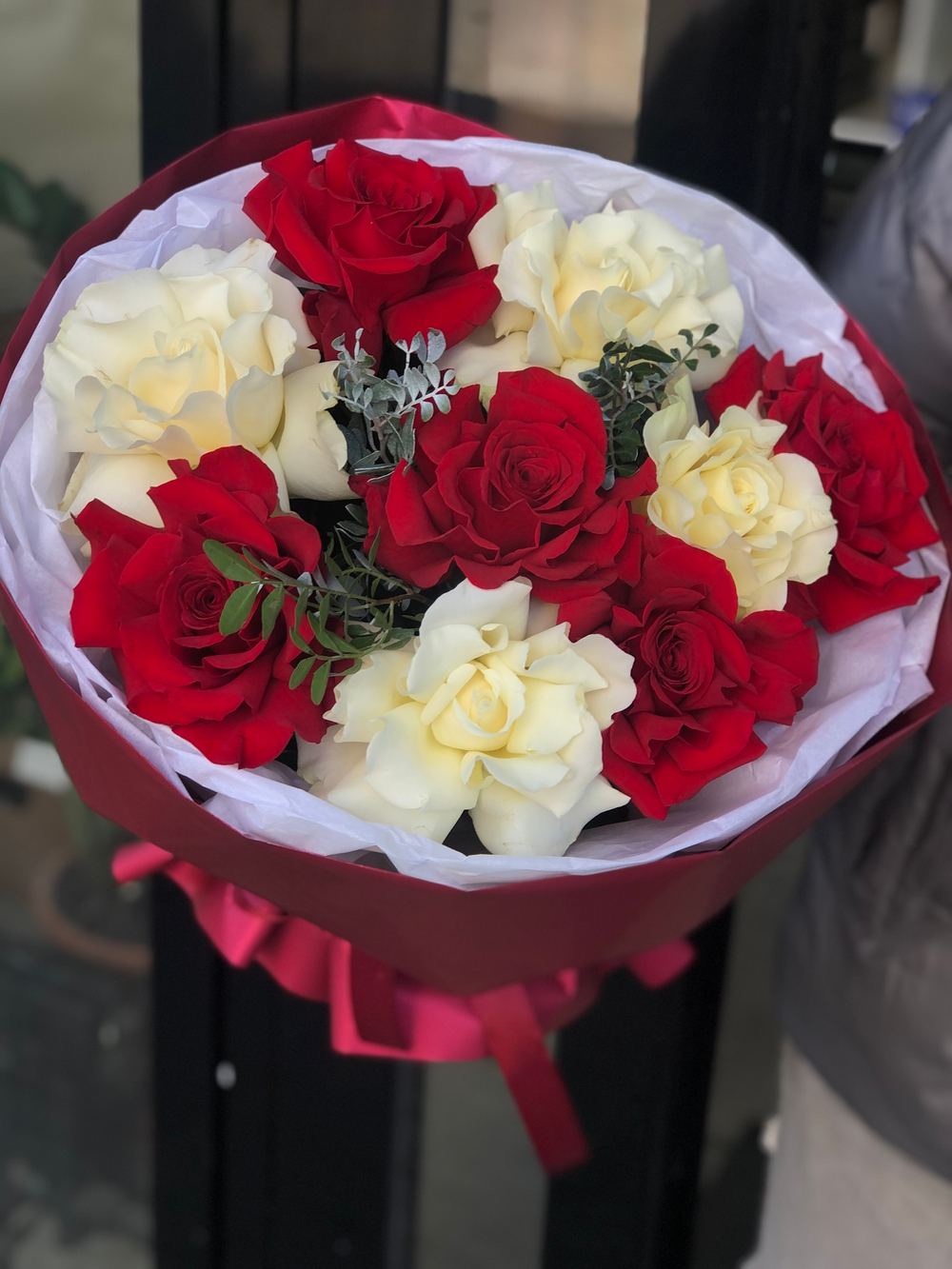 Букет из роз "9 ажурных роз"