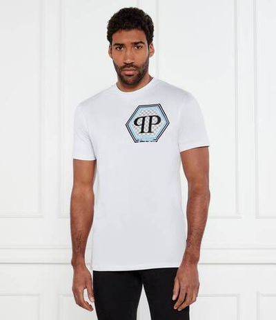 Футболка Hexagon Philipp Plein - белый(MTK8106 PJY002N)