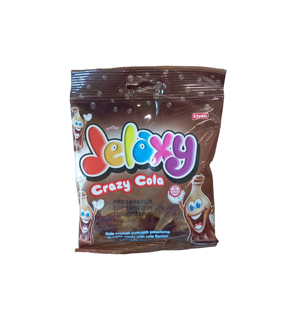 Jelaxy Crazy Cola Жевательный мармелад с фруктовым соком Сумасшедшая Кола 80г (12х6), шт