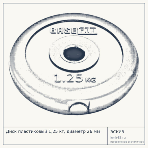 Диск пластиковый 1,25 кг, диаметр 26 мм — от 190 ₽