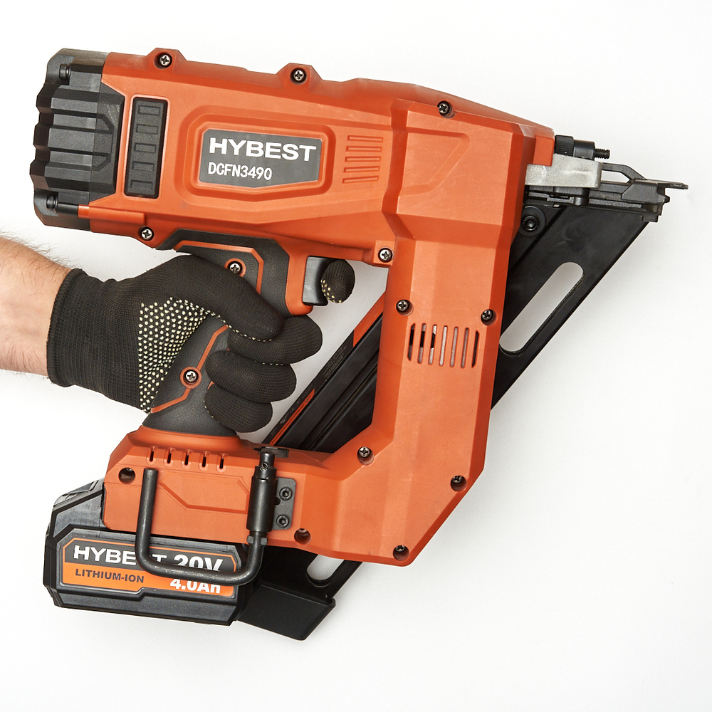 Аккумуляторный монтажный пистолет HYBEST DCFN3490