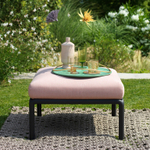 Пуф пластиковый с подушкой Nardi Komodo Pouf, антрацит, розовый