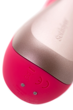 Нереалистичный вибратор Satisfyer Mono Flex Connect App, силикон, красный, 20,4 см.