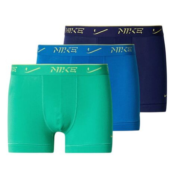 Мужские спортивные боксеры Nike Essential Cotton Stretch Trunk 3P - green/brilliant blue/blue