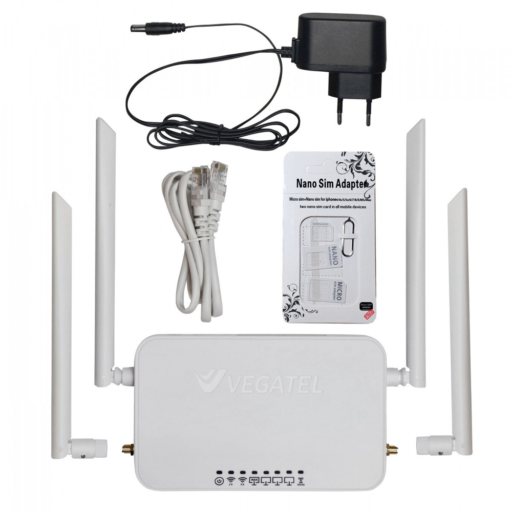 4G/LTE, Wi-Fi Роутер VEGATEL VR6 Wi-Fi-2,4/5 (SMA)