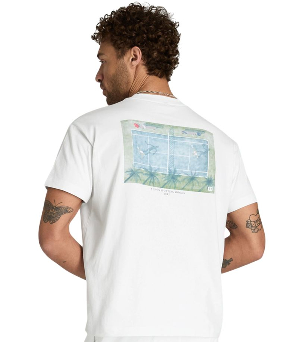 Теннисная футболка Wilson Classic Graphic - bright white