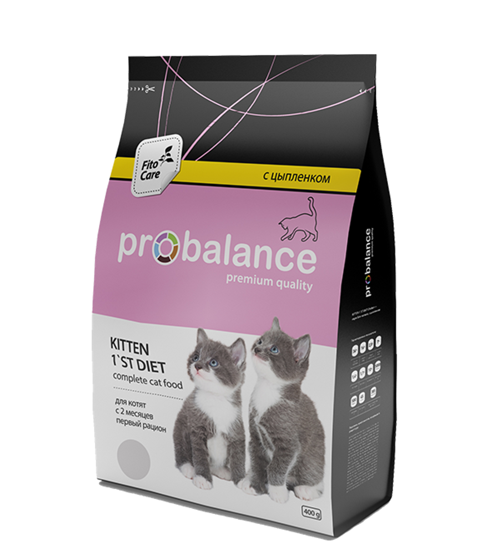 Probalance 1'st Diet Корм сухой для котят с цыпленком, 400 гр