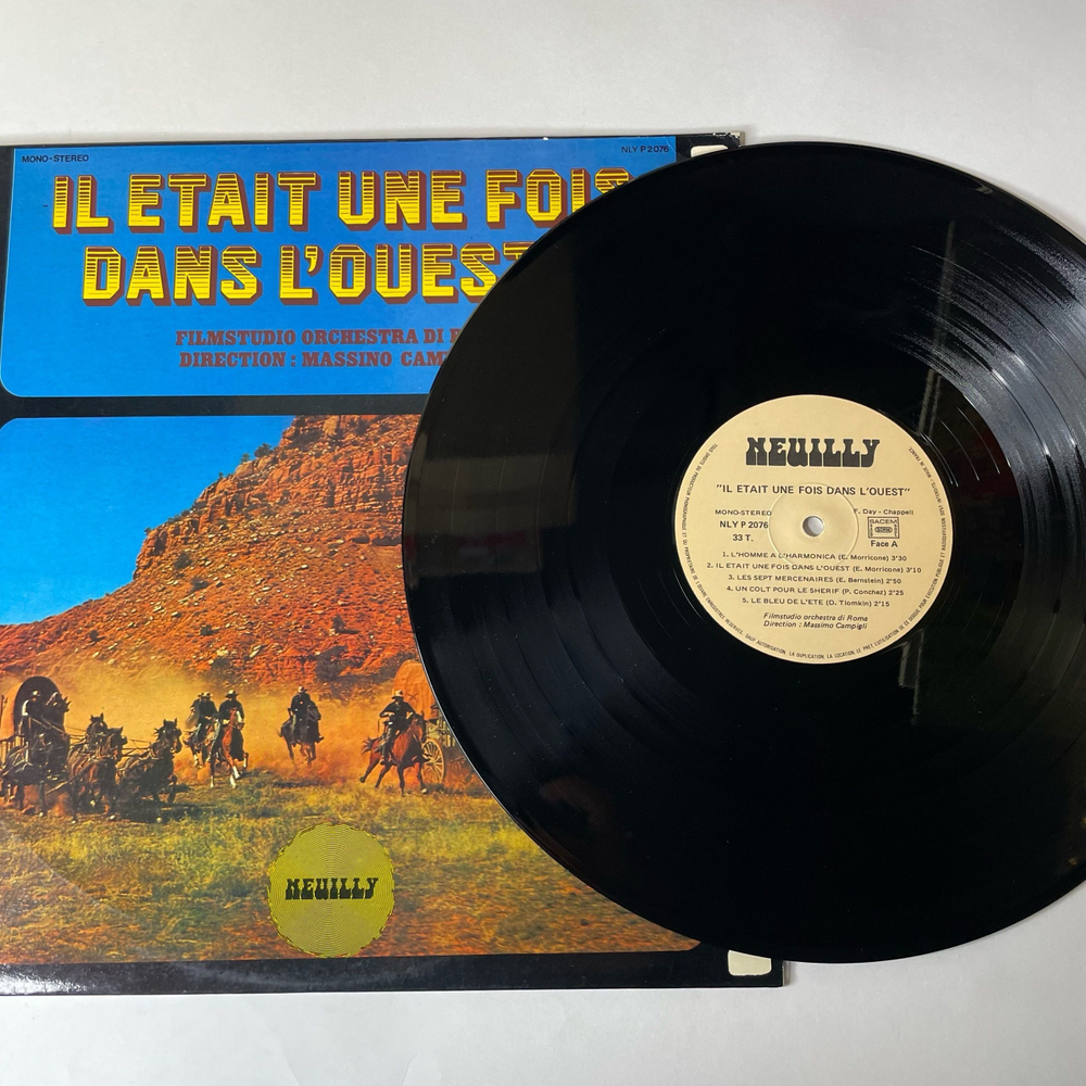 Винтажная виниловая пластинка LP Музыка Из Вестернов Filmstudio Orchestra Di Roma, Il Etait Une Fois Dans L'Ouest Однажды на Диком Западе (Франция 1971)