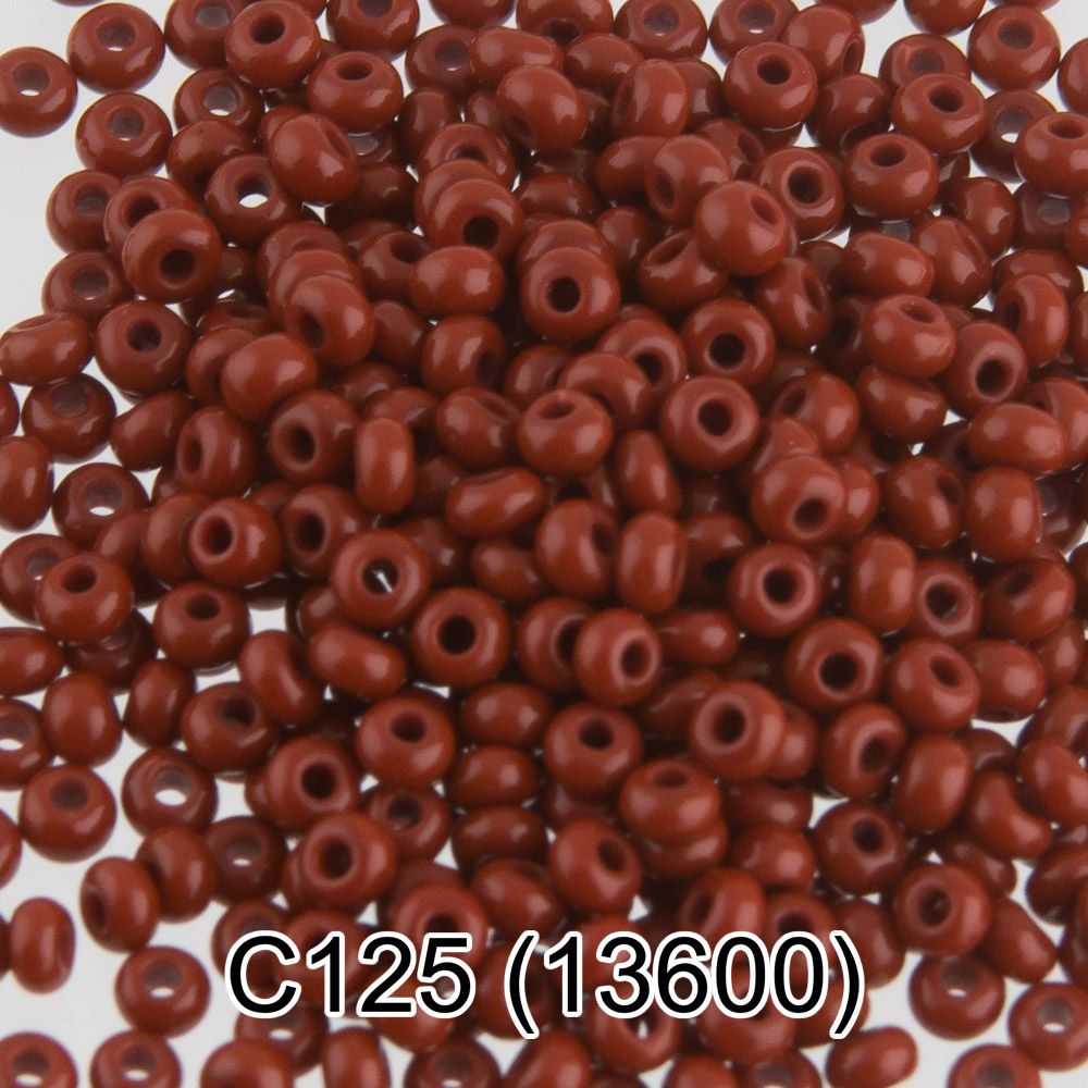 Бисер Gamma 10/0 (2.3 мм), 50 г, C125 коричневый, 13600, круглый 3