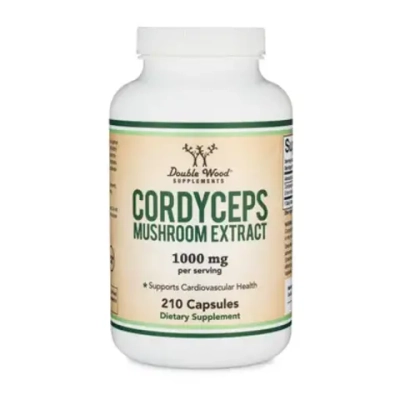 Double Wood, Cordyceps Mushroom Extract 1000 mg 210 caps | Double Wood, Kordiseps ekstrakti, 1000 mg, 210 kapsula