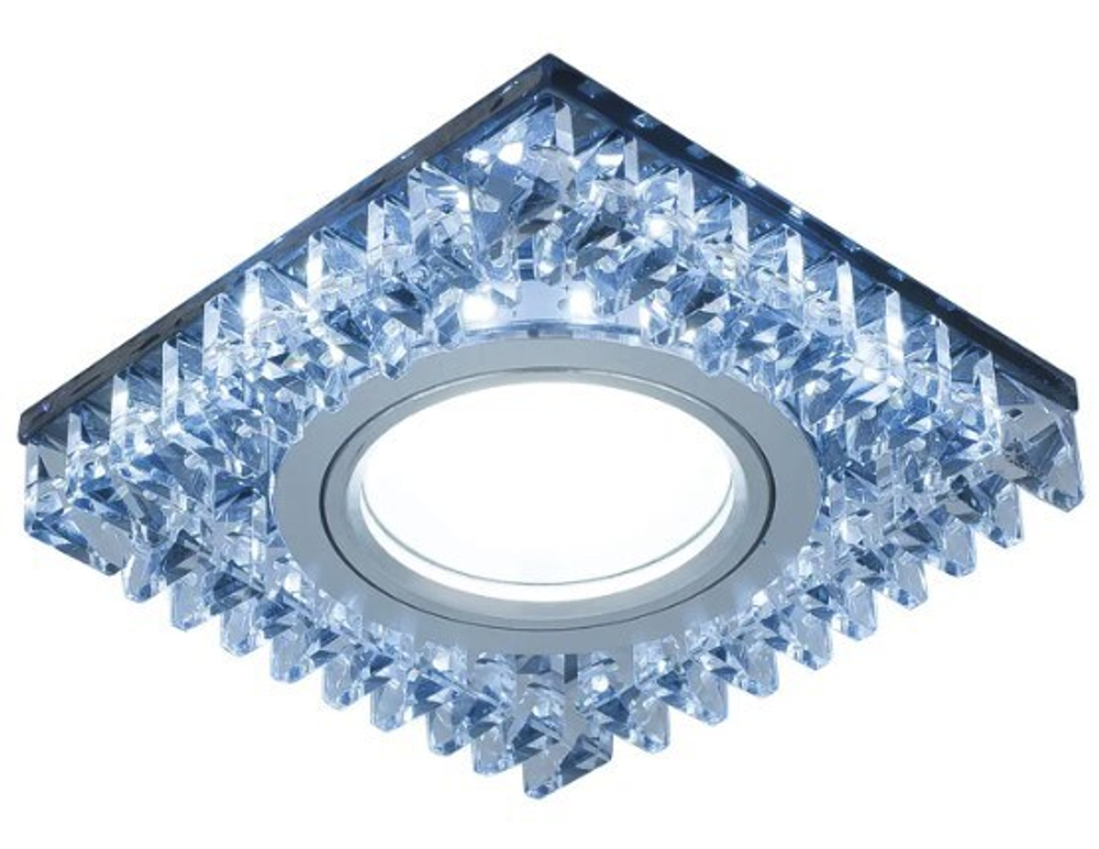 Св-к Gauss LED Backlight BL032 Квадрат GU5.3 4100K черный/кристаллл/ хром