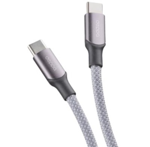 Кабель с нейлоновой оплёткой и магнитным органайзером Deppa Magneto USB-C (1,5 м)