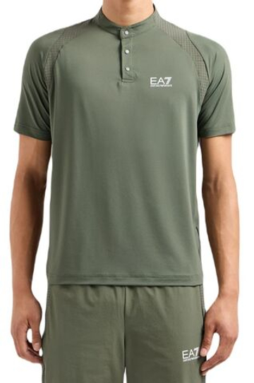 Мужское теннисное поло EA7 Man Jersey - зеленый