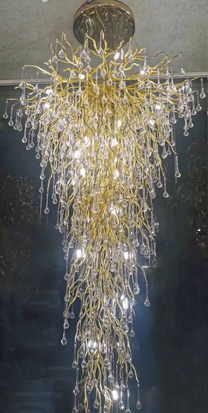 Люстра каскадная 80x200см Garda Decor Капли золото